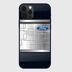 Чехол iPhone 12 Pro FORD текстура из метала