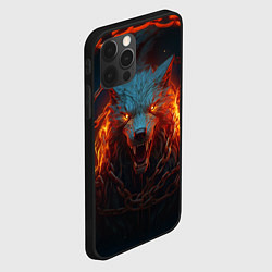 Чехол для iPhone 12 Pro Волк в цепях, цвет: 3D-черный — фото 2
