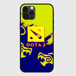 Чехол для iPhone 12 Pro Dota dragon steel, цвет: 3D-черный