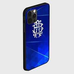 Чехол для iPhone 12 Pro Nickelback blue poly, цвет: 3D-черный — фото 2