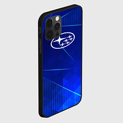 Чехол для iPhone 12 Pro Subaru blue poly, цвет: 3D-черный — фото 2