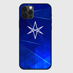 Чехол для iPhone 12 Pro Bring Me the Horizon blue poly, цвет: 3D-черный