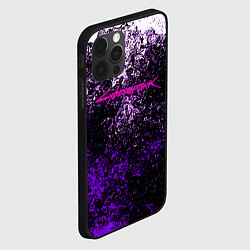 Чехол для iPhone 12 Pro Cyberpunk брызги красок, цвет: 3D-черный — фото 2