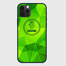 Чехол iPhone 12 Pro Saab green poly