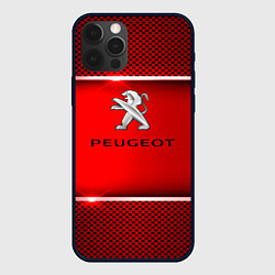 Чехол iPhone 12 Pro Peugeot metal steel