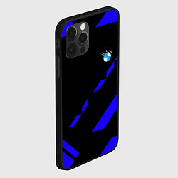 Чехол для iPhone 12 Pro BMW blue geometry, цвет: 3D-черный — фото 2