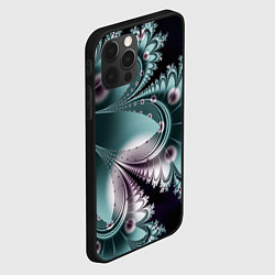 Чехол для iPhone 12 Pro Фракталы узорный стиль, цвет: 3D-черный — фото 2