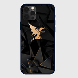 Чехол iPhone 12 Pro Black Sabbath golden poly