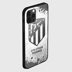 Чехол для iPhone 12 Pro Atletico Madrid - white gradient, цвет: 3D-черный — фото 2