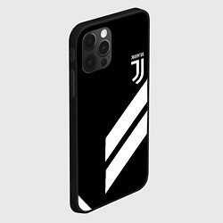 Чехол для iPhone 12 Pro Juventus line white, цвет: 3D-черный — фото 2