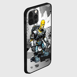 Чехол для iPhone 12 Pro Homer Simpson cool cyborg - ai art fantasy, цвет: 3D-черный — фото 2