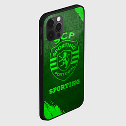 Чехол для iPhone 12 Pro Sporting - green gradient, цвет: 3D-черный — фото 2