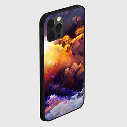 Чехол для iPhone 12 Pro Абстрактные космические краски, цвет: 3D-черный — фото 2