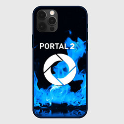 Чехол iPhone 12 Pro Portal 2 blue flame