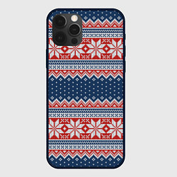 Чехол для iPhone 12 Pro Knitted Pattern, цвет: 3D-черный