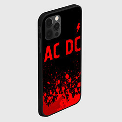 Чехол для iPhone 12 Pro AC DC - red gradient посередине, цвет: 3D-черный — фото 2