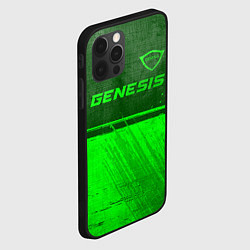 Чехол для iPhone 12 Pro Genesis - green gradient посередине, цвет: 3D-черный — фото 2