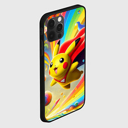 Чехол для iPhone 12 Pro Super Pikachu - ai art fantasy, цвет: 3D-черный — фото 2