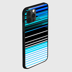 Чехол для iPhone 12 Pro Разноцветные вертикальные линии, цвет: 3D-черный — фото 2