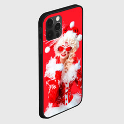 Чехол для iPhone 12 Pro Креативная снегурочки - высокая мода, цвет: 3D-черный — фото 2