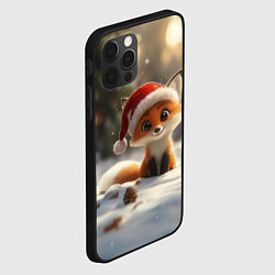 Чехол для iPhone 12 Pro Маленькая новогодняя лисичка, цвет: 3D-черный — фото 2