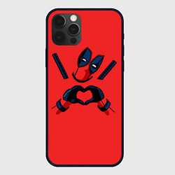 Чехол iPhone 12 Pro Дэдпул - сердечко
