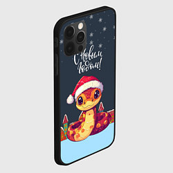 Чехол для iPhone 12 Pro С новым годом - милая змейка 2025, цвет: 3D-черный — фото 2