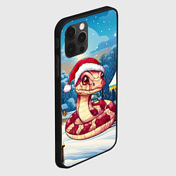 Чехол для iPhone 12 Pro Добрая змейка 2025, цвет: 3D-черный — фото 2