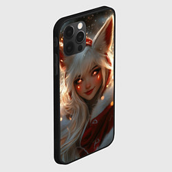 Чехол для iPhone 12 Pro Девушка - лиса и огоньки, цвет: 3D-черный — фото 2