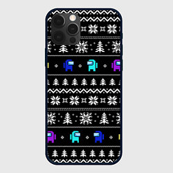 Чехол для iPhone 12 Pro Ornament - Among Us new year, цвет: 3D-черный