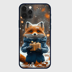 Чехол iPhone 12 Pro Лиса с подарком в лесу
