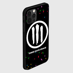 Чехол для iPhone 12 Pro Three Days Grace конфети, цвет: 3D-черный — фото 2