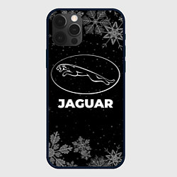 Чехол для iPhone 12 Pro Снежный Jaguar, цвет: 3D-черный