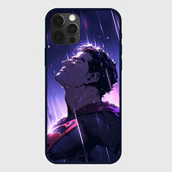 Чехол для iPhone 12 Pro Superman - Neon rain, цвет: 3D-черный