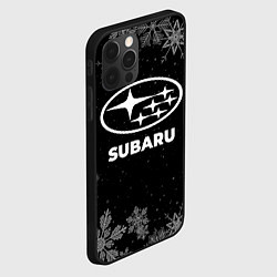 Чехол для iPhone 12 Pro Снежный Subaru, цвет: 3D-черный — фото 2