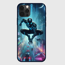 Чехол iPhone 12 Pro Spider-man in the neon metropolis