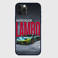 Чехол для iPhone 12 Pro Lamborghini Aventador, цвет: 3D-черный