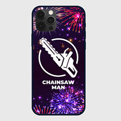 Чехол iPhone 12 Pro Праздничный Chainsaw Man