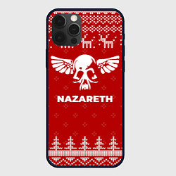 Чехол для iPhone 12 Pro Новогодний Nazareth с оленями, цвет: 3D-черный