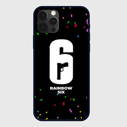 Чехол для iPhone 12 Pro Rainbow Six конфети, цвет: 3D-черный