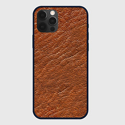 Чехол iPhone 12 Pro Текстура кожи миндального цвета