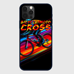 Чехол для iPhone 12 Pro Bicycle moto cross, цвет: 3D-черный
