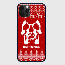 Чехол iPhone 12 Pro Новогодний Deftones с оленями