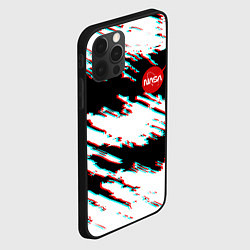 Чехол для iPhone 12 Pro Nasa glitch color, цвет: 3D-черный — фото 2