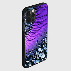 Чехол для iPhone 12 Pro Камни и фиолетовая земля, цвет: 3D-черный — фото 2