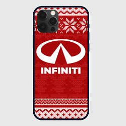 Чехол для iPhone 12 Pro Новогодний Infiniti, цвет: 3D-черный