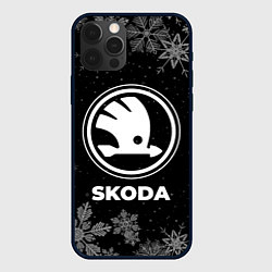 Чехол iPhone 12 Pro Снежный Skoda