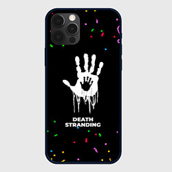 Чехол для iPhone 12 Pro Death Stranding конфети, цвет: 3D-черный