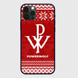 Чехол для iPhone 12 Pro Новогодний Powerwolf, цвет: 3D-черный