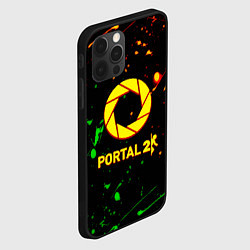 Чехол для iPhone 12 Pro Portal кислотные краски, цвет: 3D-черный — фото 2